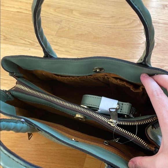 Brand New Patricia Nash Leather Green Crocodile-Embossed Women's Handbag - Picture 11 of 13